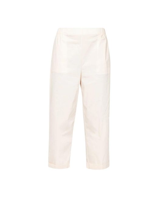 Liviana Conti Natural Cropped Trousers