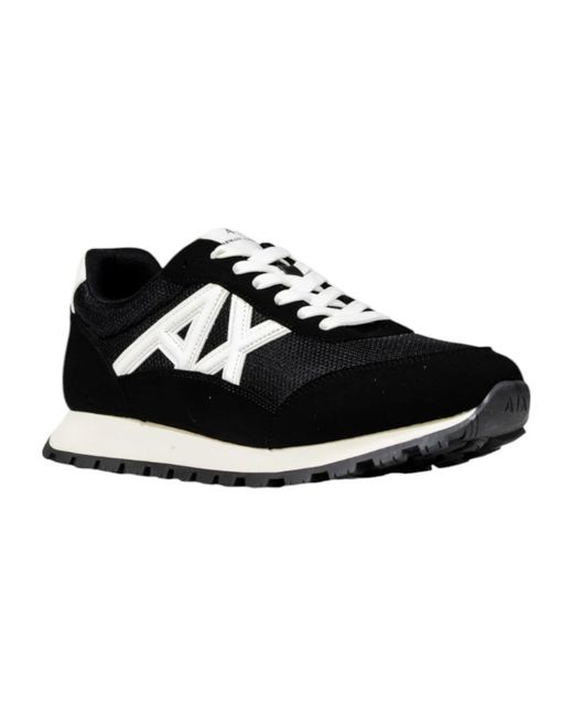 ARMANI EXCHANGE Black Sneakers for men