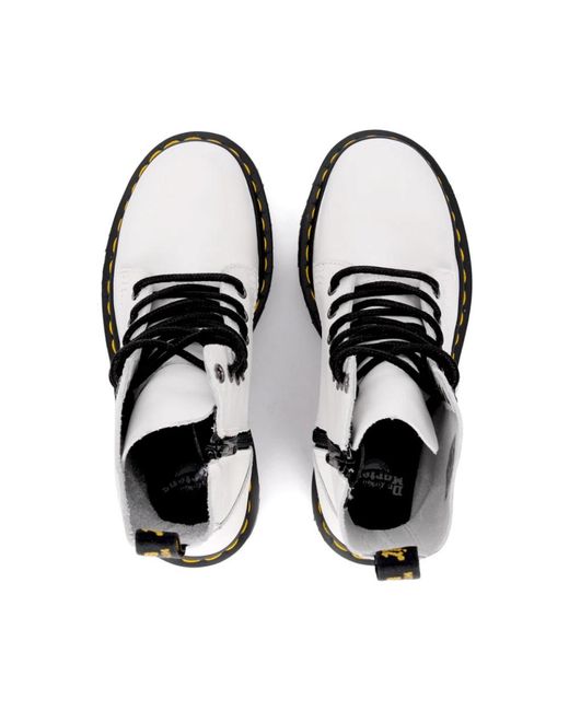 Dr. Martens White Platform Jadon Boots