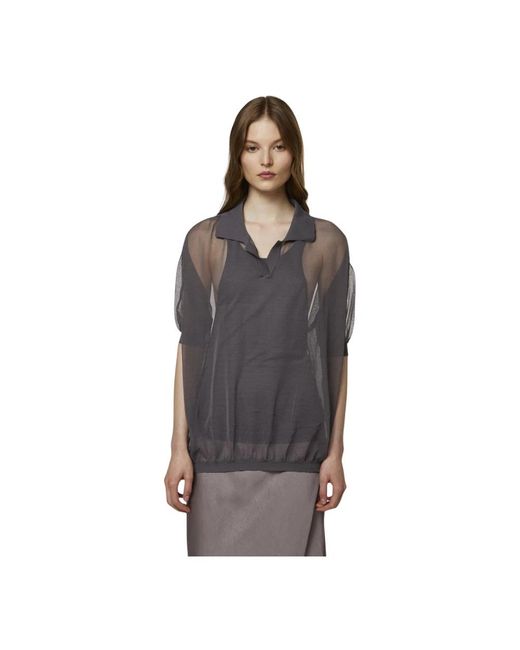 Daniele Fiesoli Gray Polo Shirts