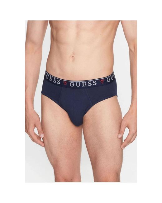 Guess Ondergoed ,Blauw ,Katoen Logato Slip-On Schoenen in het Blue voor heren