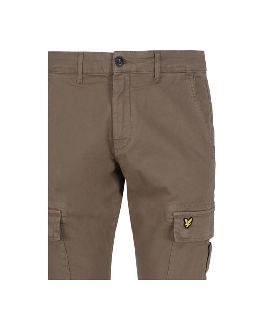 Lyle & Scott Brown Straight Trousers for men
