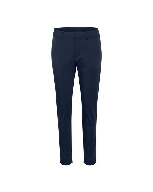 Kaffe Broeken ,Blauw ,Midnight Marine Chino Broek in het Blue
