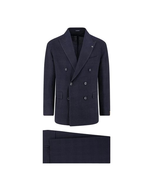Tagliatore Double-Breasted Blazer in het Blue voor heren