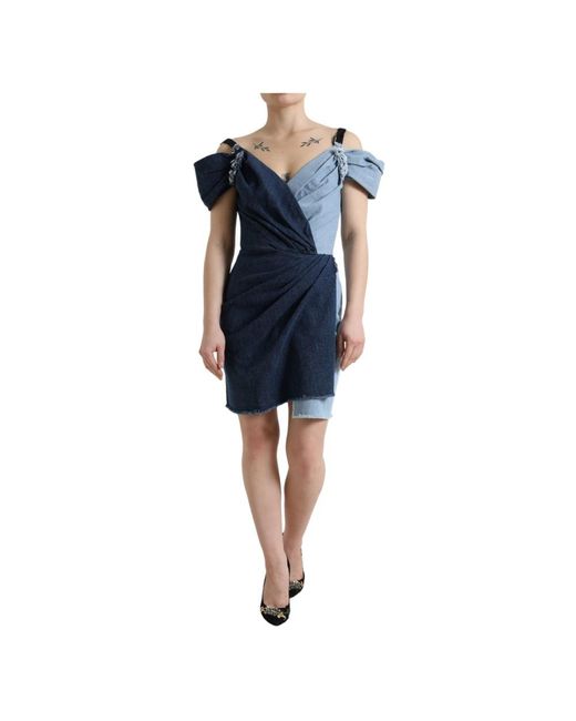 Dolce & Gabbana Blue Short Dresses