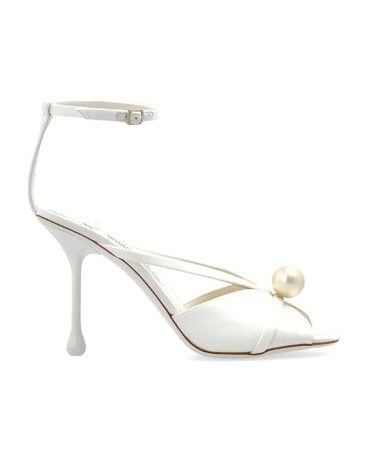 Jimmy Choo Sandalettes Met Hak Siva in het White