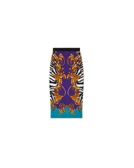 Midi Skirts Versace Jeans Couture de color Blue