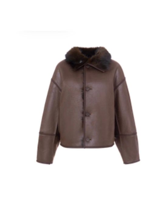 Urbancode Brown Faux Fur & Shearling Jackets for men