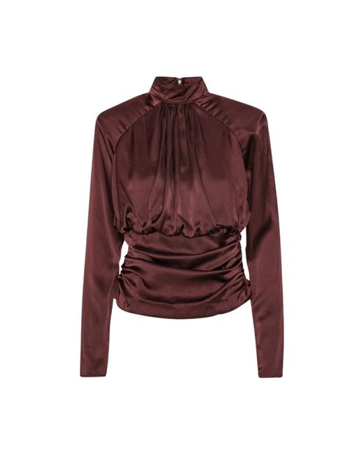 ROTATE BIRGER CHRISTENSEN Purple Seiden Zinfandel Top