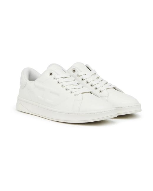 DIESEL S-athene low - sneakers mit d-logo-prägung in White für Herren