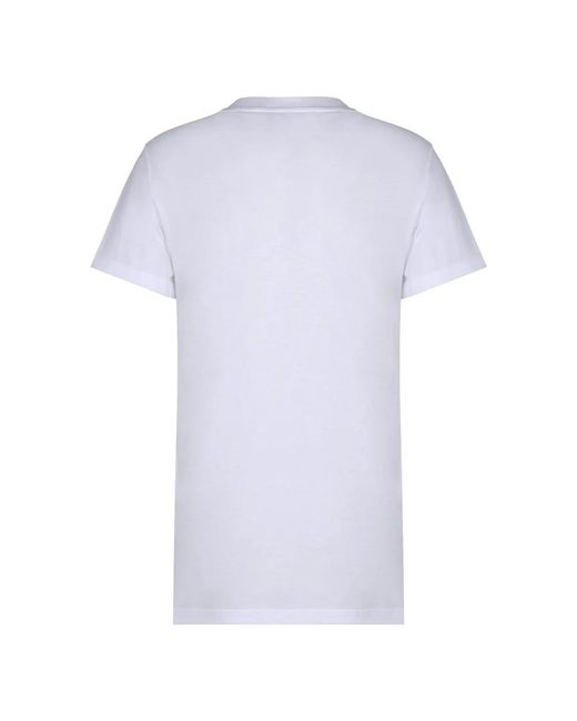 Max Mara Tops ,Wit ,Katoen Bravo Geborduurd Katoenen T-Shirt in het White