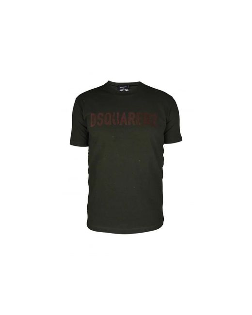 DSquared² Tops ,Groen ,Katoen Cool T-Shirt in het Black voor heren