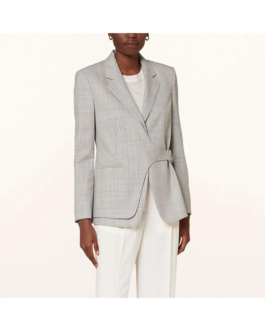 HUGO Jassen ,Grijs ,Wol Getailleerde Wollen Blazer Met Revers in het Gray