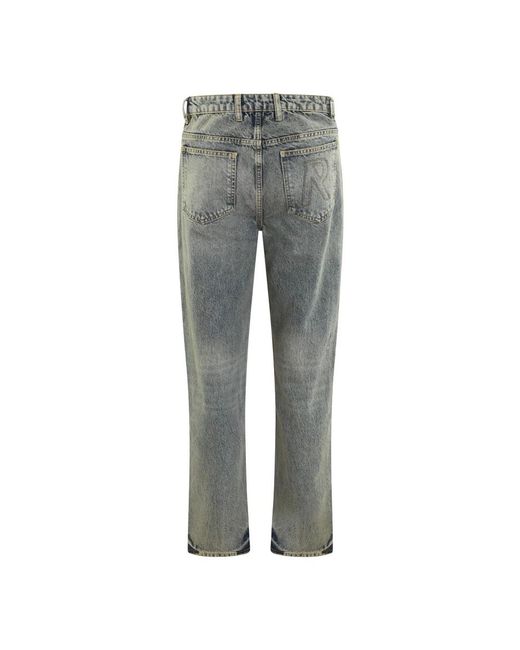 Represent Gray Straight Fit Jeans for men