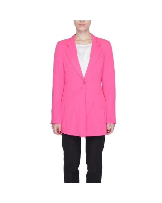 Vero Moda Jassen ,Roze ,Polyester Roze Polyester Blazer in het Pink