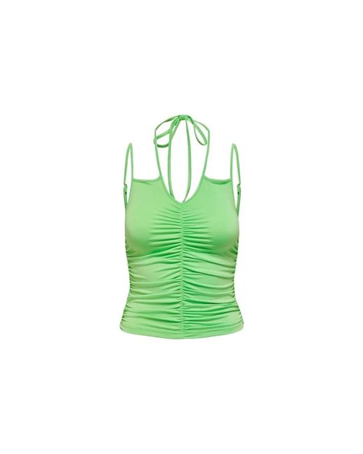 ONLY Green Sleeveless Tops