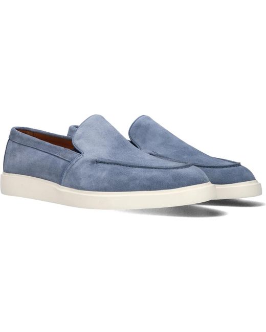 Stefano Lauran Blaue Wildleder Herren Slip-On Schuhe in Blue für Herren