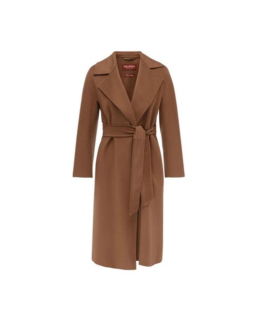 Max Mara Belted Coats in het Brown