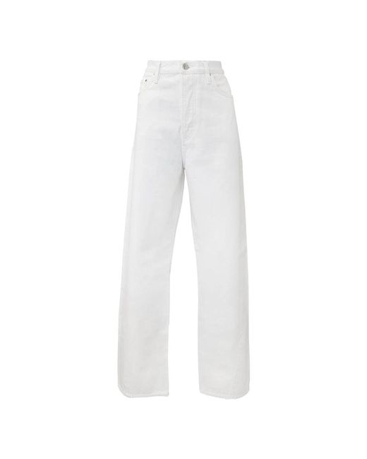 Twisted seam jeans Totême  de color White