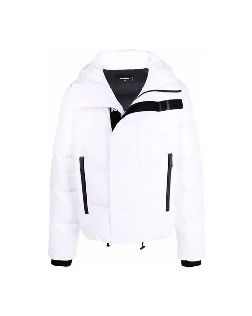 DSquared² Weiße daunenjacke mit logoband in White für Herren