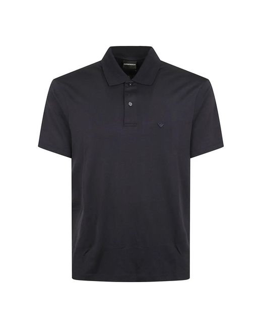 Emporio Armani Black Polo Shirts for men