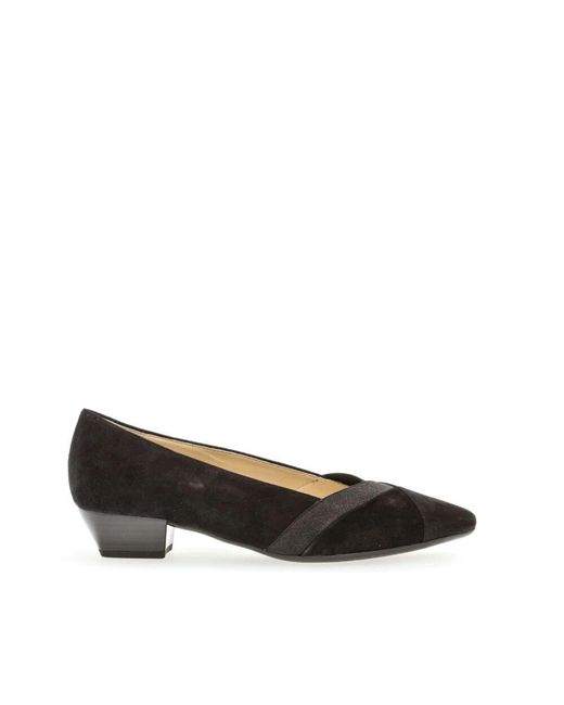 Gabor Black Schwarze slip-on loafers