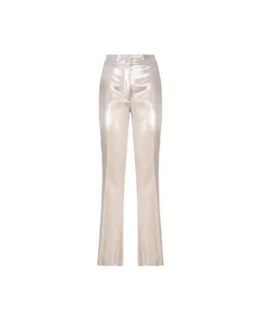Genny White Lamé schlaghose silber,wide trousers