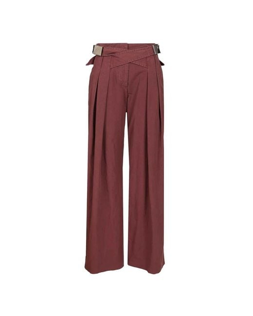 The Attico Canvas Broek in het Red