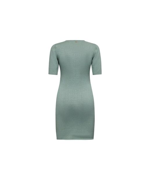 Silvian Heach Green Eng Anliegendes Kleid Mit Dekorativen Knöpfen