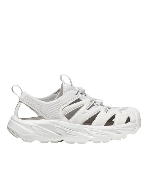 Hoka One One White Flat Sandals for men