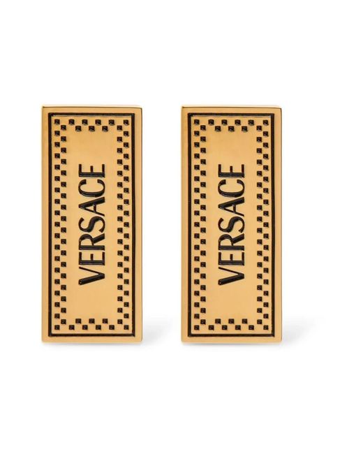Earrings Versace de color Metallic