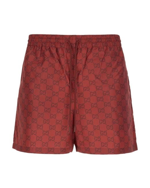 Gucci Red Beachwear for men