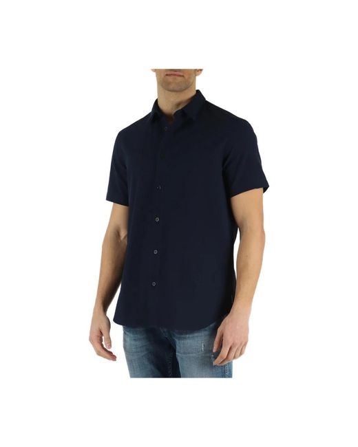 Armani Exchange Black Short Sleeve Shirts for men