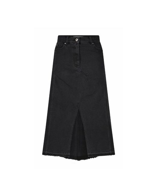 MSGM Black Denim Skirts