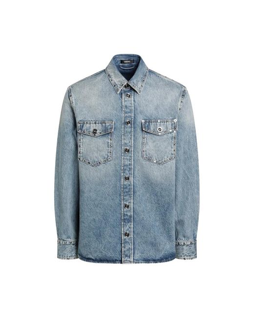 Denim Jackets Versace pour homme en coloris Blue