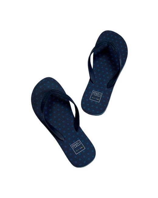 Fedeli Blue Flip Flops for men
