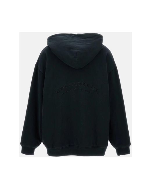Acne Oversize Zip Hoodie in het Blue