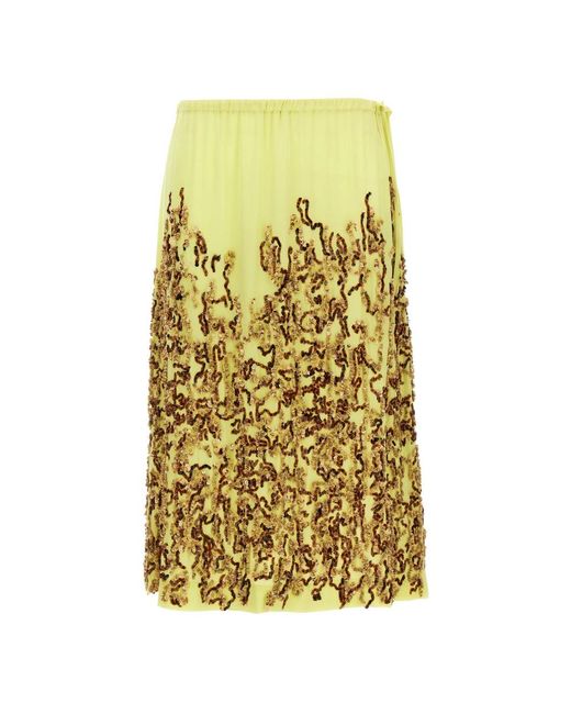Dries Van Noten Metallic Midi Skirts