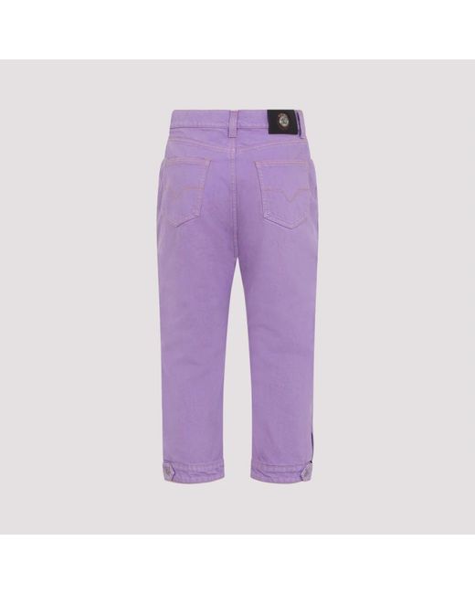 Versace Purple Cropped Jeans