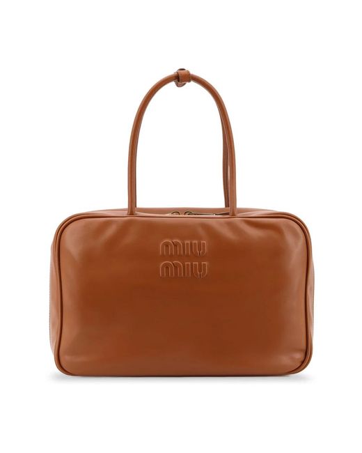 Miu Miu Brown Shoulder Bags