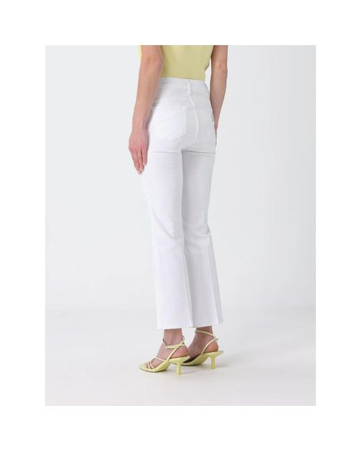 Liu Jo White Cropped Trousers
