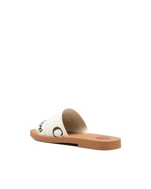Sliders Chloé en coloris Natural