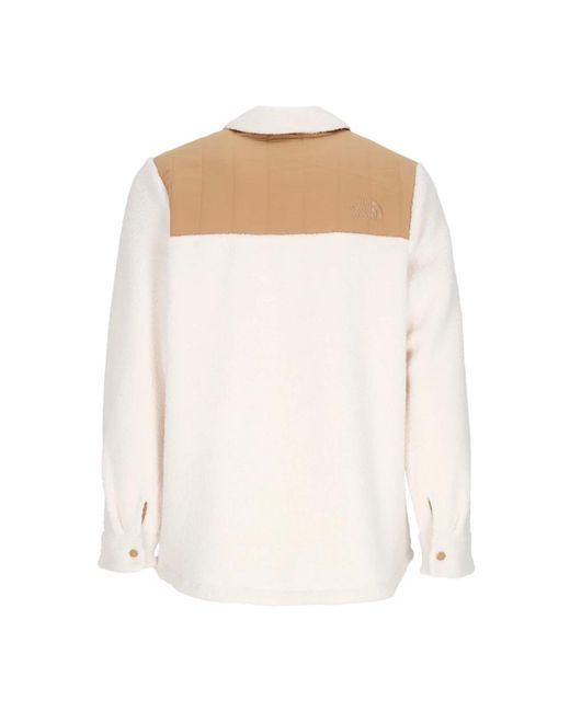 The North Face Fitness ,Wit ,Polyester Sherpa Fleece Shacket in het White