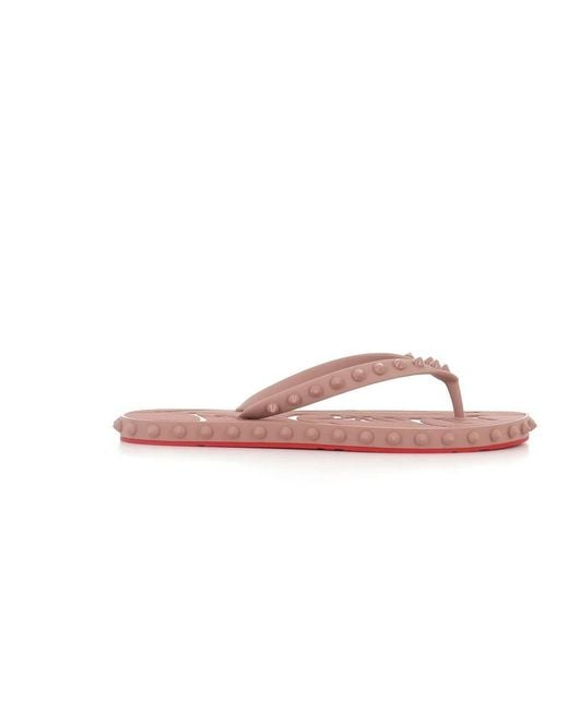 Christian Louboutin Pink Flip Flops