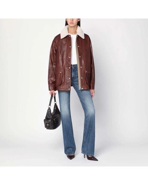 Leather Jackets Halfboy en coloris Red