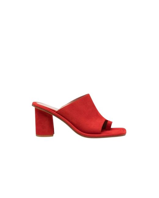 Scarosso Gwen Red Suede Sandals & Espadrillas