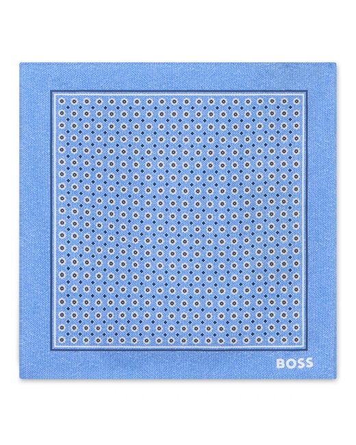 HUGO Blue Pocket Scarves for men
