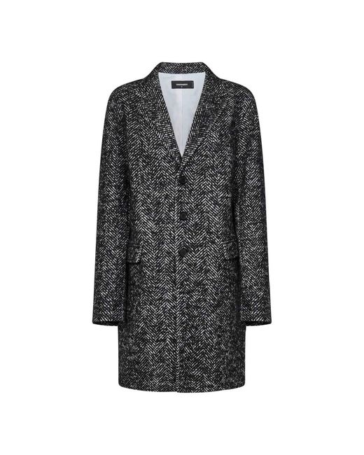 DSquared² Black Single-Breasted Coats
