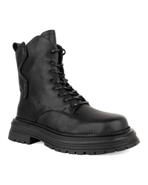 Linda Baumann Black Lace-Up Boots