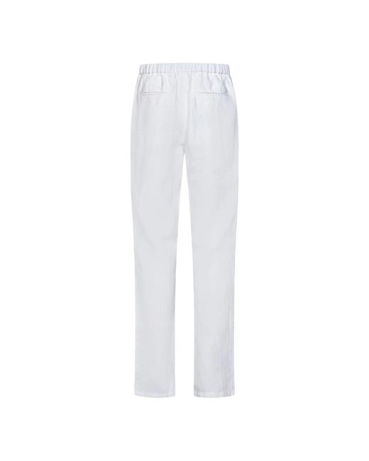 Boglioli White Slim-Fit Trousers for men